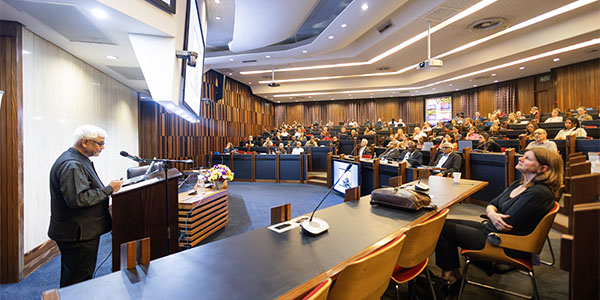 Amitav Ghosh lecture in Senate room